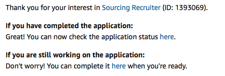 Amazon’s Application Process