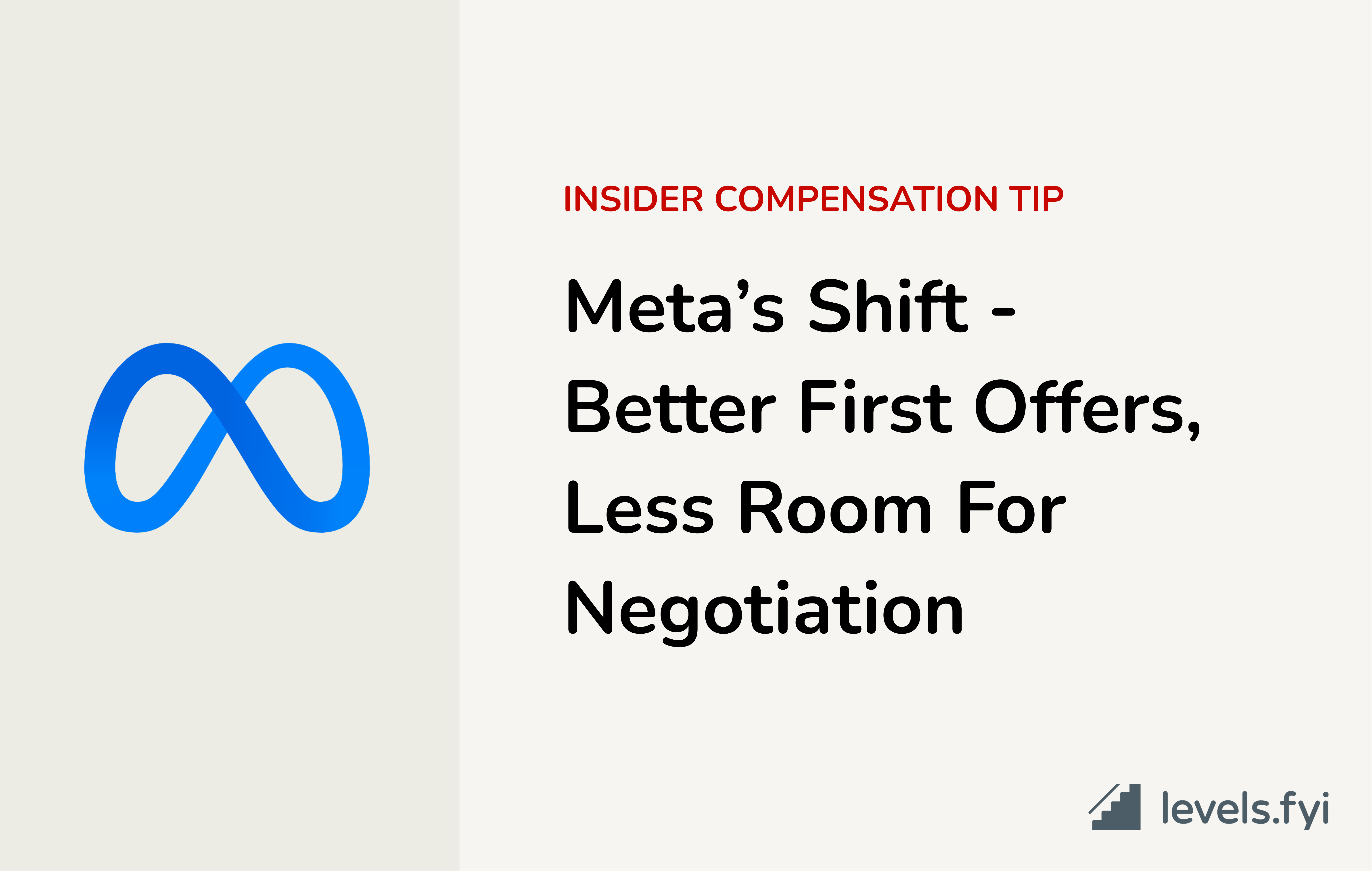 Banner that says "Meta's Shift - Better First Offers, Less Room for Negotiation